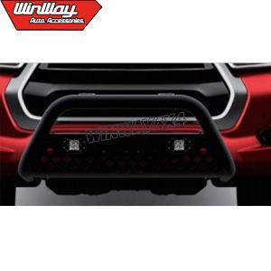 BLACK POWDER COATING IN STEEL FRONT GUARD FOR TOYOTA HILUX 2021 ONWARDS