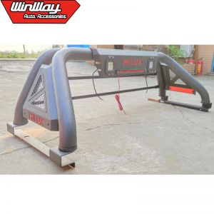 BLACK POWDER COATED STEEL SPORT ROLLBAR FOR HILUX 2021+