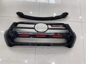 Black Front grill with upper lid for Toyota Hilux Revo 2021 onwards