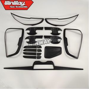 BLACK DECORATION SET(FRONT AND REAR LAMP COVER, DOOR HANDLE COVER, HADLE BOWL COVER,OIL TANK COVER AND REAR DOOR COVER)FOR MAZADA BT50 2021 2022+