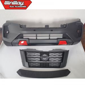 MATT BLACK FRONT GRILL AND BUMPER FOR NISSAN NAVARA NP300 2021 ONWARDS