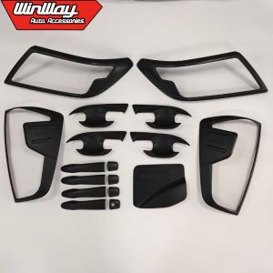 MATT BLACK LAMP COVER FOR NISSAN NAVARA NP300 2021 ONWARDS