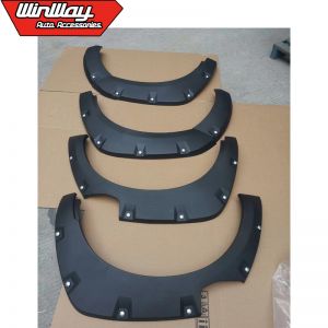 MATT BLACK FENDER FLARE WITH REVIT STYLE FOR NISSAN NAVARA NP300 2021 ONWARDS