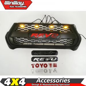 FRONT GRILL WITH LED LIGHT FOR TOYOTA HILUX REVO 2021 ONWARDS
